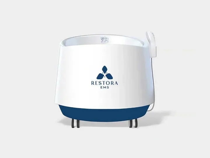 Restora EMS pelvic floor chair at Mel's Wellness in Myrtle Beach, South Carolina